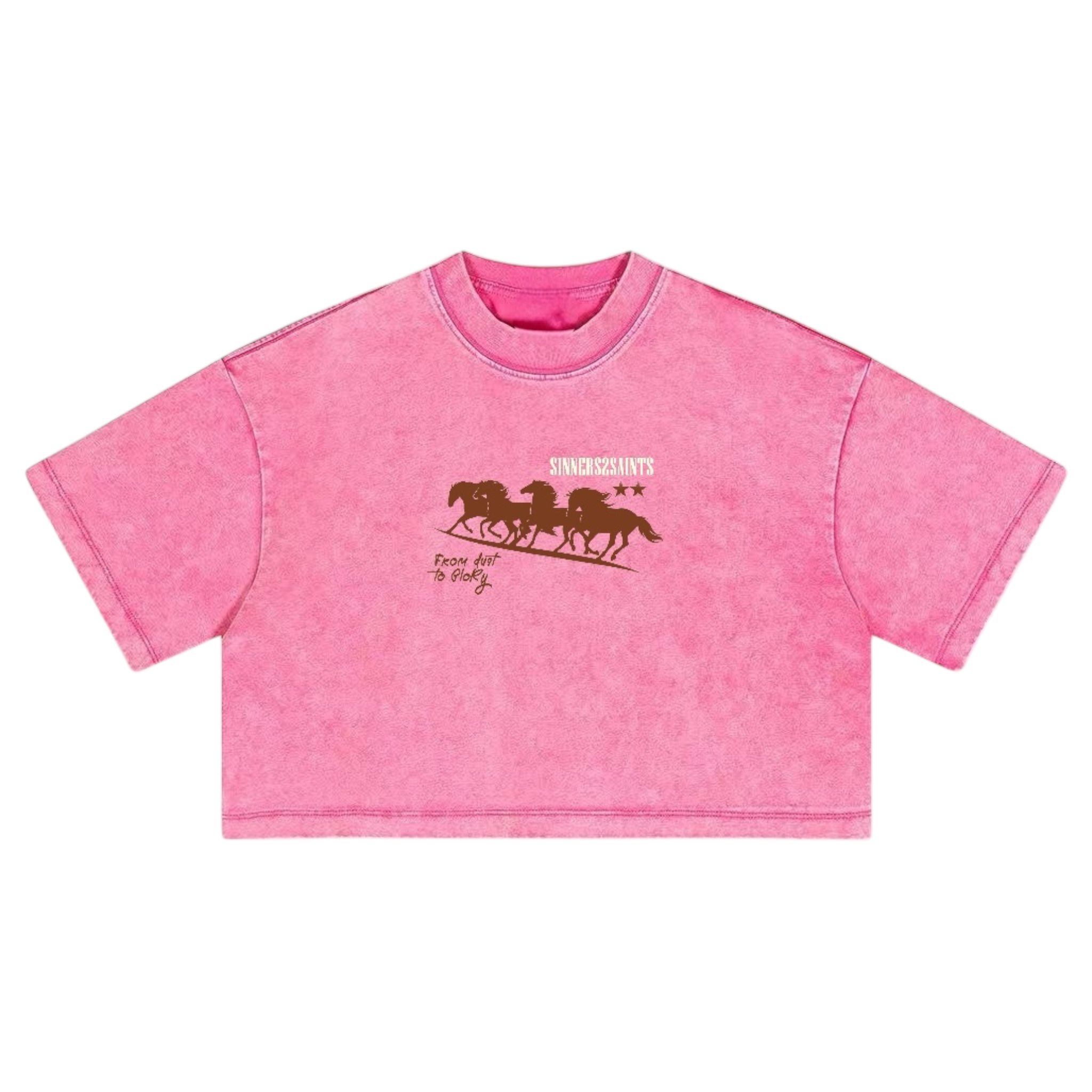 Cropped Dust to Glory t-shirt