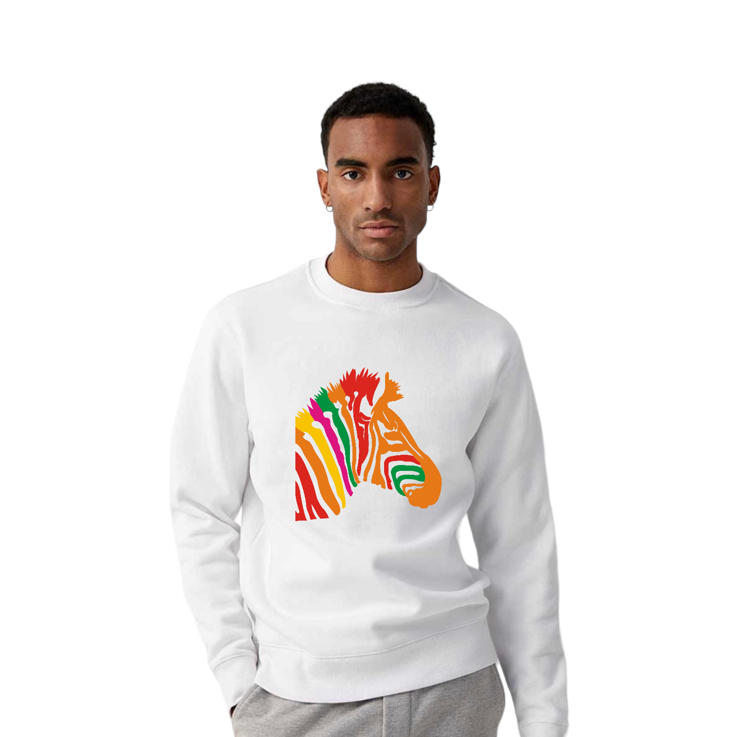 Zebra Crewneck Sweatshirt - Sinners2Saints