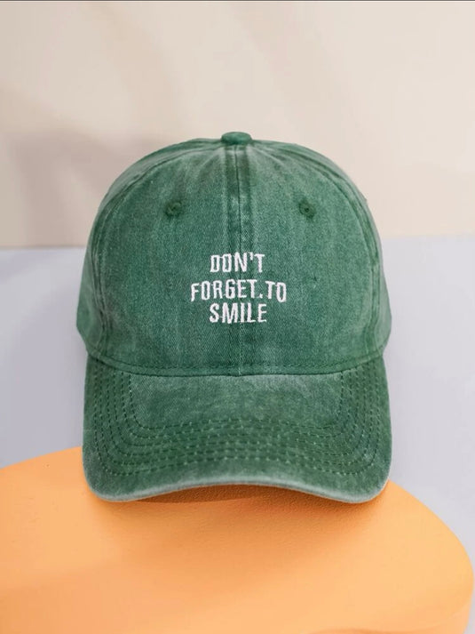 'Don’t forget to smile' baseball hats/cap *Adjustable - TheSinners2Saints