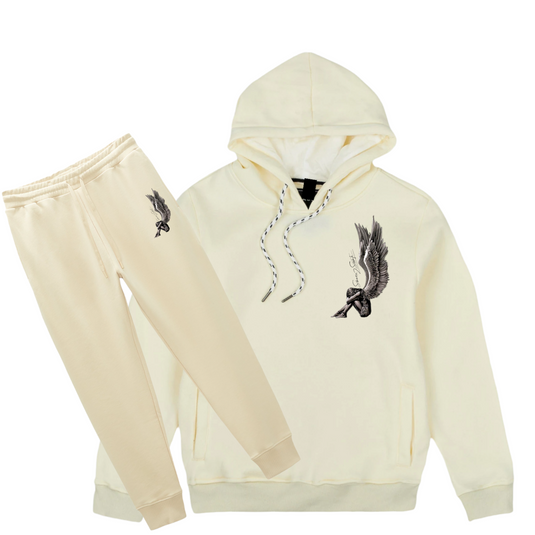 Angel Matching set (Hoodie with Pant) - Vanilla/Ecru color *Unisex - Limited stock only - TheSinners2Saints