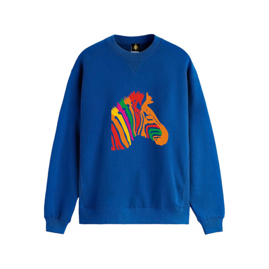 Zebra Plush Crewneck Sweatshirt - Sinners2Saints