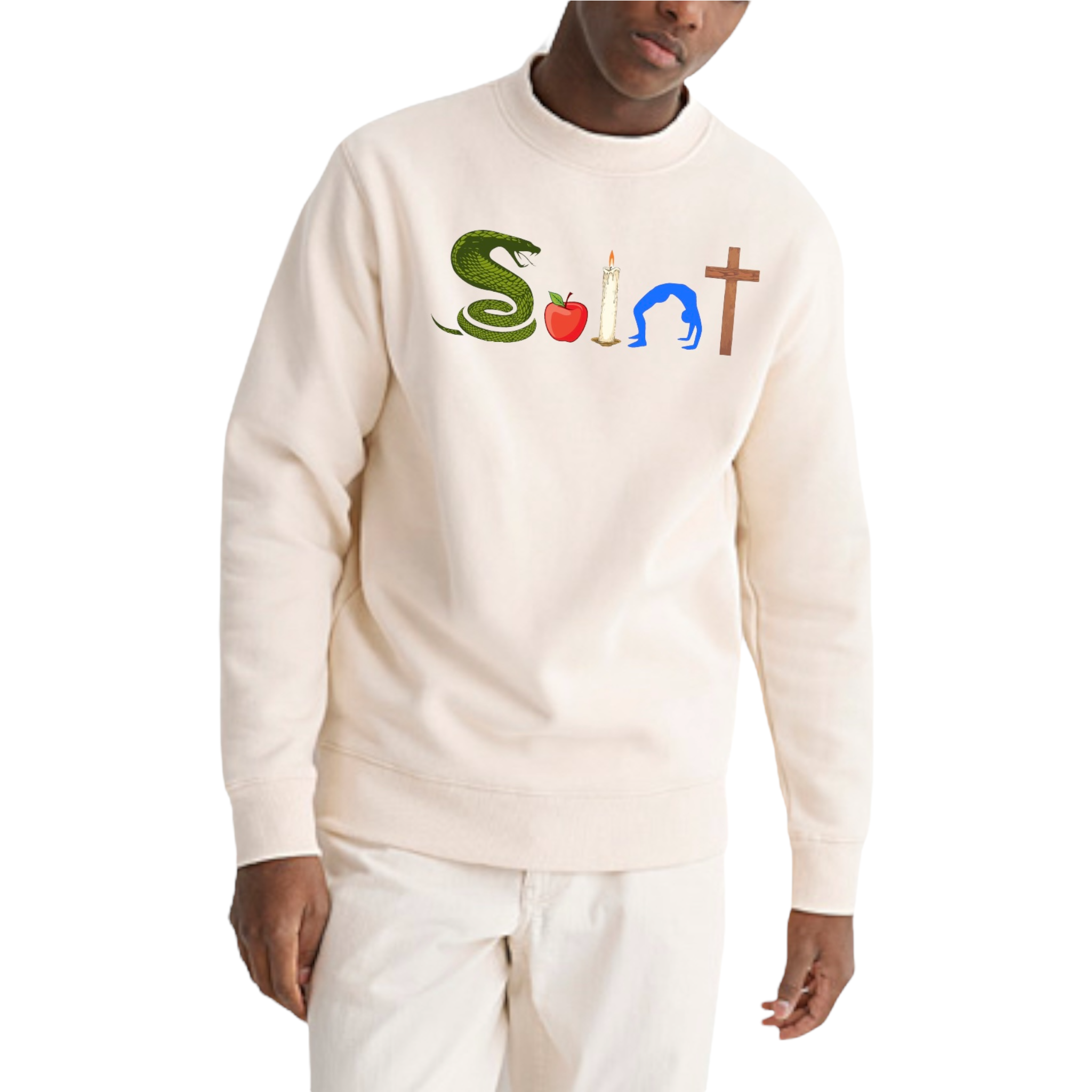 SAINT - Crewneck Sweatshirt (Men, Women) - colors (Black, Dark Orange) *Limited Restock** - TheSinners2Saints