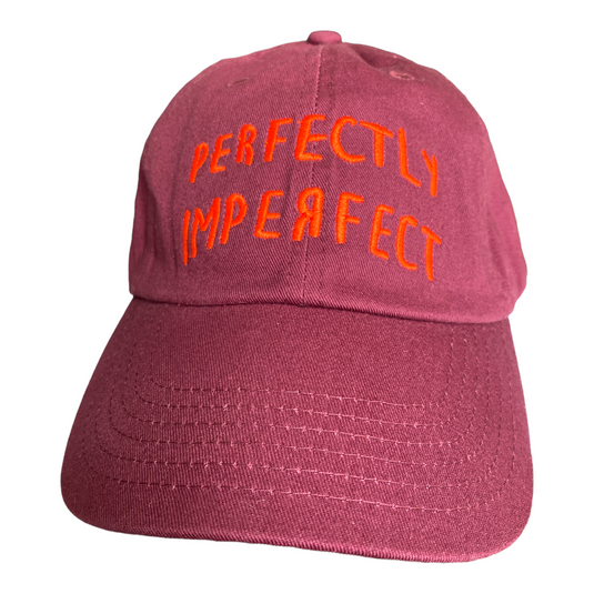 **New in ** Perfectly Imperfect - Burgundy Dad hat - Limited Edition only - TheSinners2Saints
