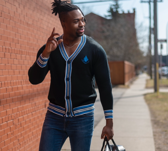 Preppy - Button Front Contrast Binding Cardigan Sweater - Unisex - TheSinners2Saints