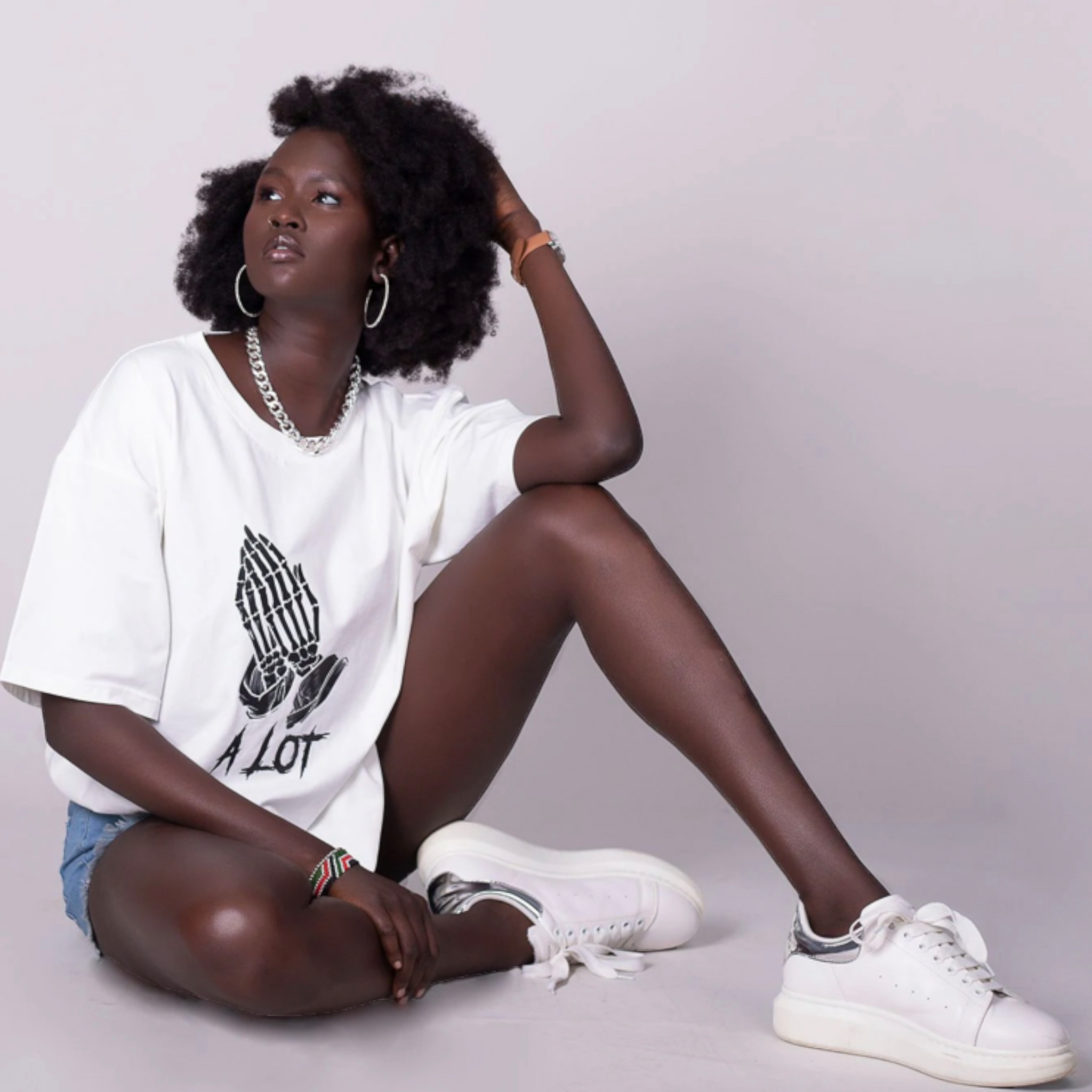 T-Shirt - Pray A Lot (Men, Women) - colors - (White, Mustard) - TheSinners2Saints