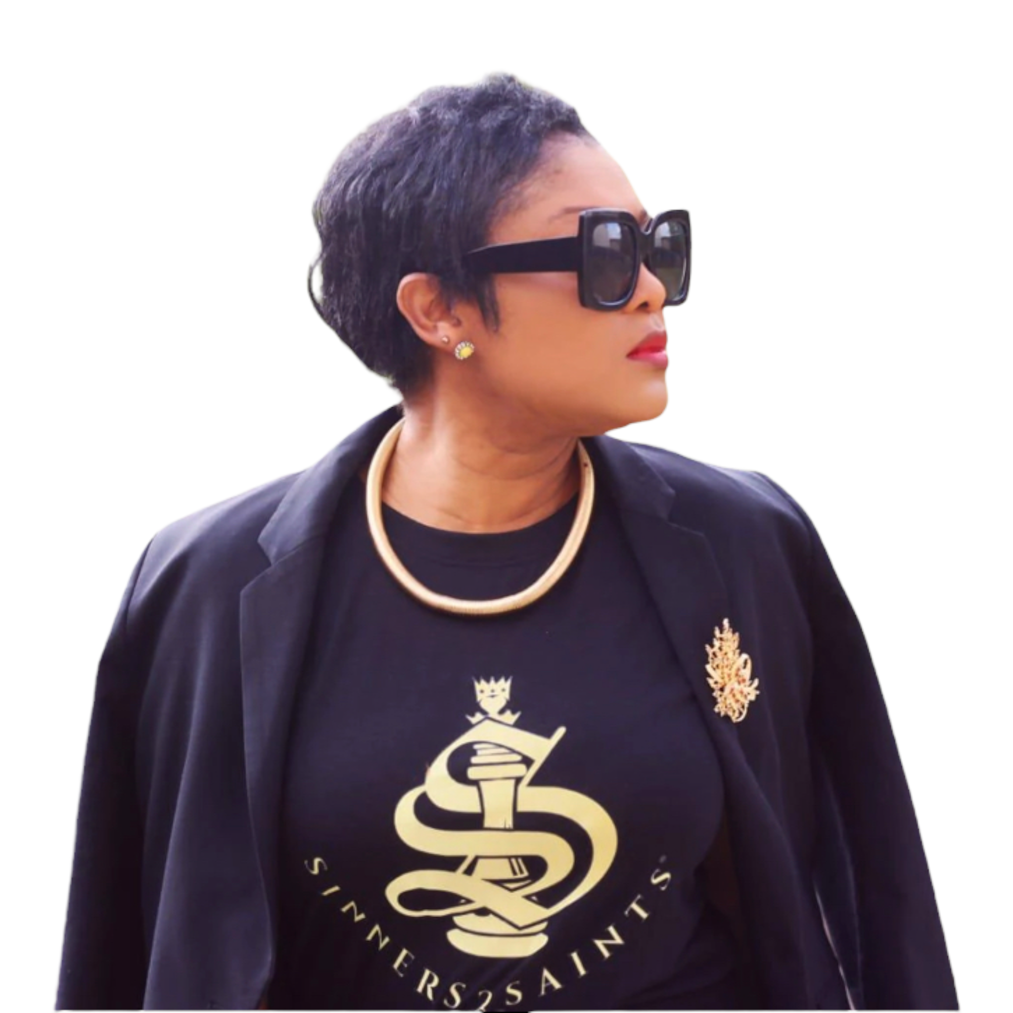 Logo T-Shirt (Men and Women) - colors (Black, Red) - TheSinners2Saints