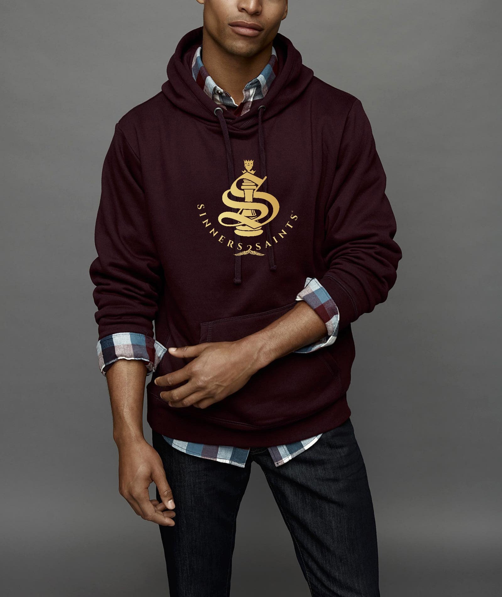 Logo Hoodie - Screen printed S2S Logo (Men, Women) - TheSinners2Saints