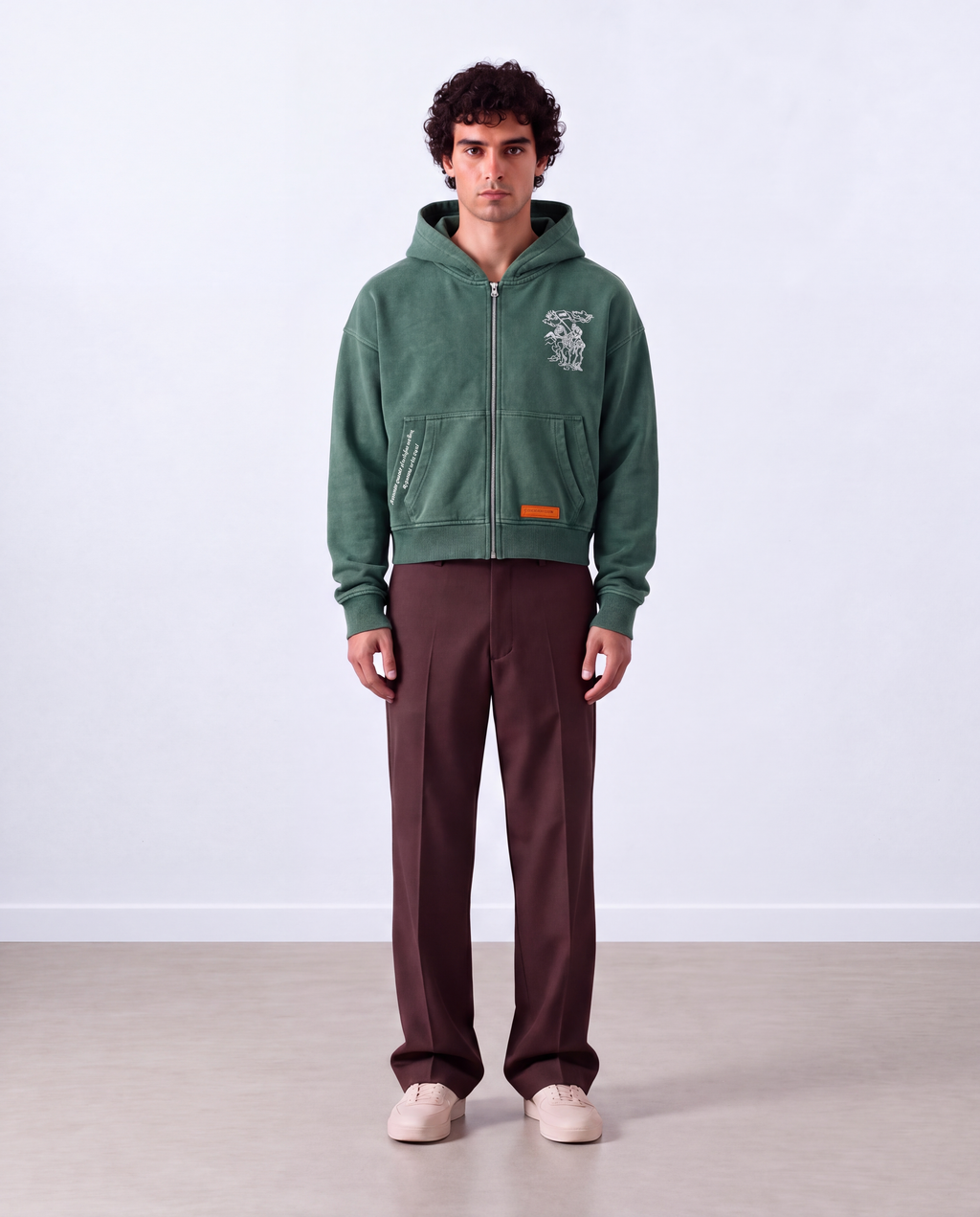The Mantle Zip Hoodie (Washed Green) - Sinners2Saints