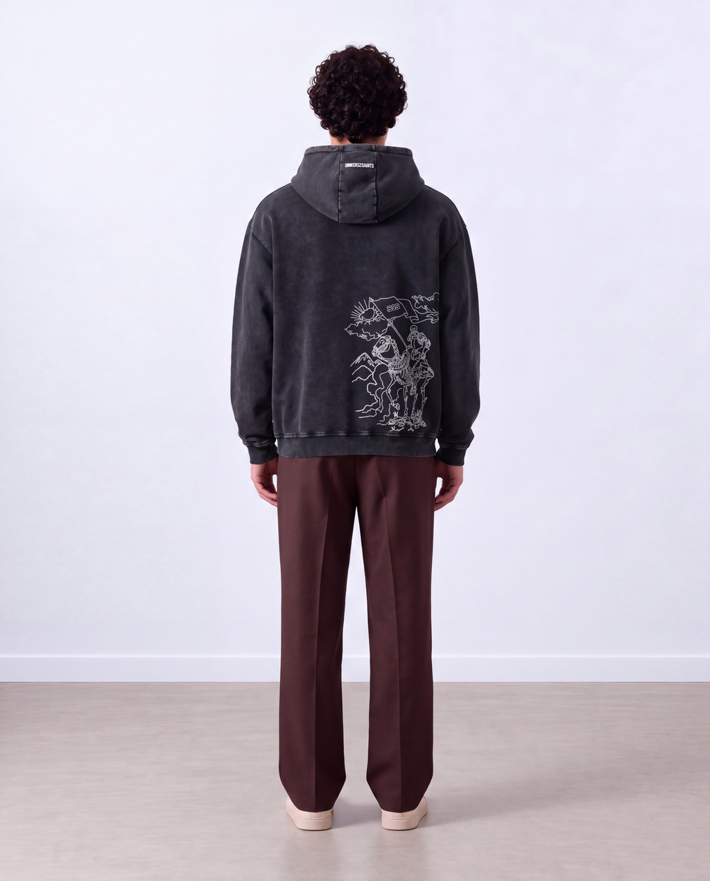 The Mantle Hoodie (Washed Black) - Sinners2Saints