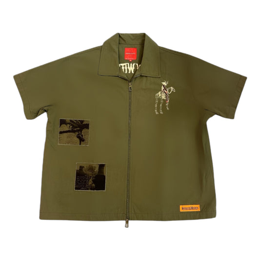 Pray with me - Full zipper shirt *Limited edition - Military Green