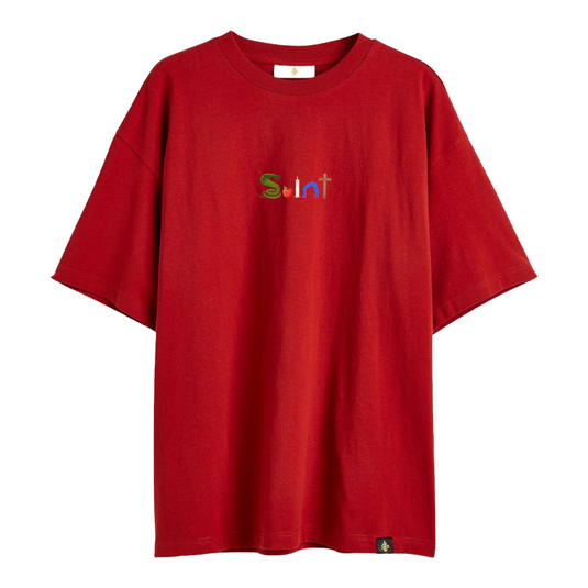 SAINT Oversized T-shirt - Crimson Red - Unisex
