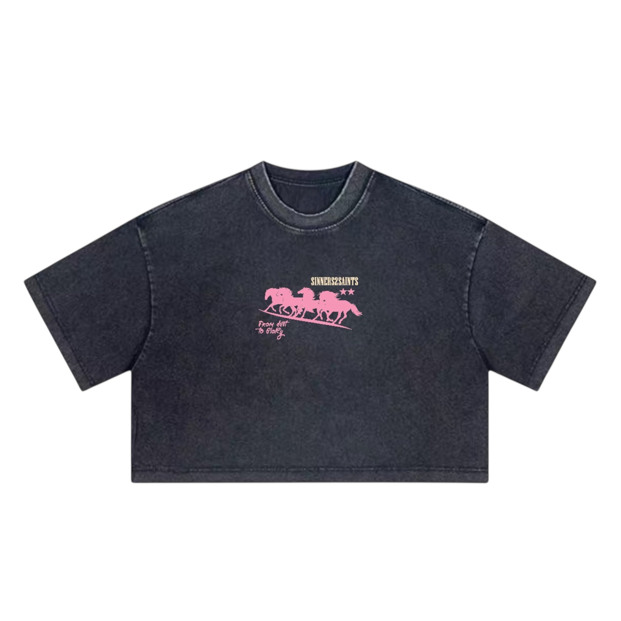 Cropped Dust to Glory t-shirt