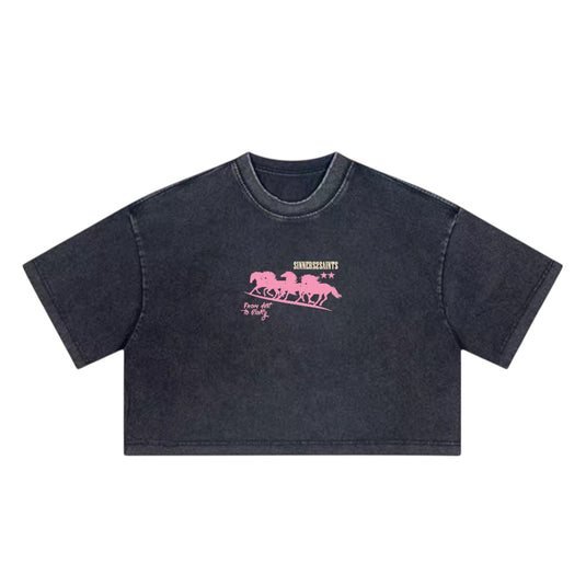 Cropped Dust to Glory t-shirt