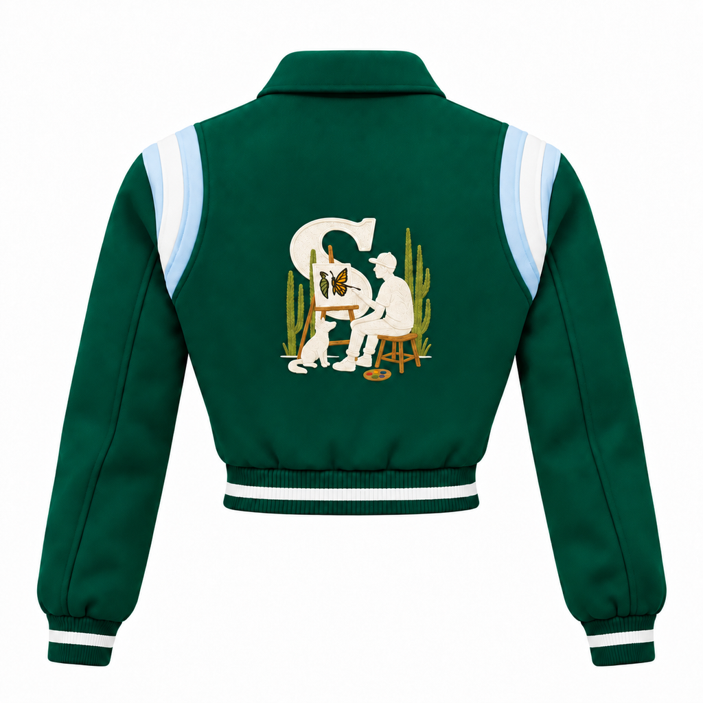 In Progress - Cropped Varsity Jacket