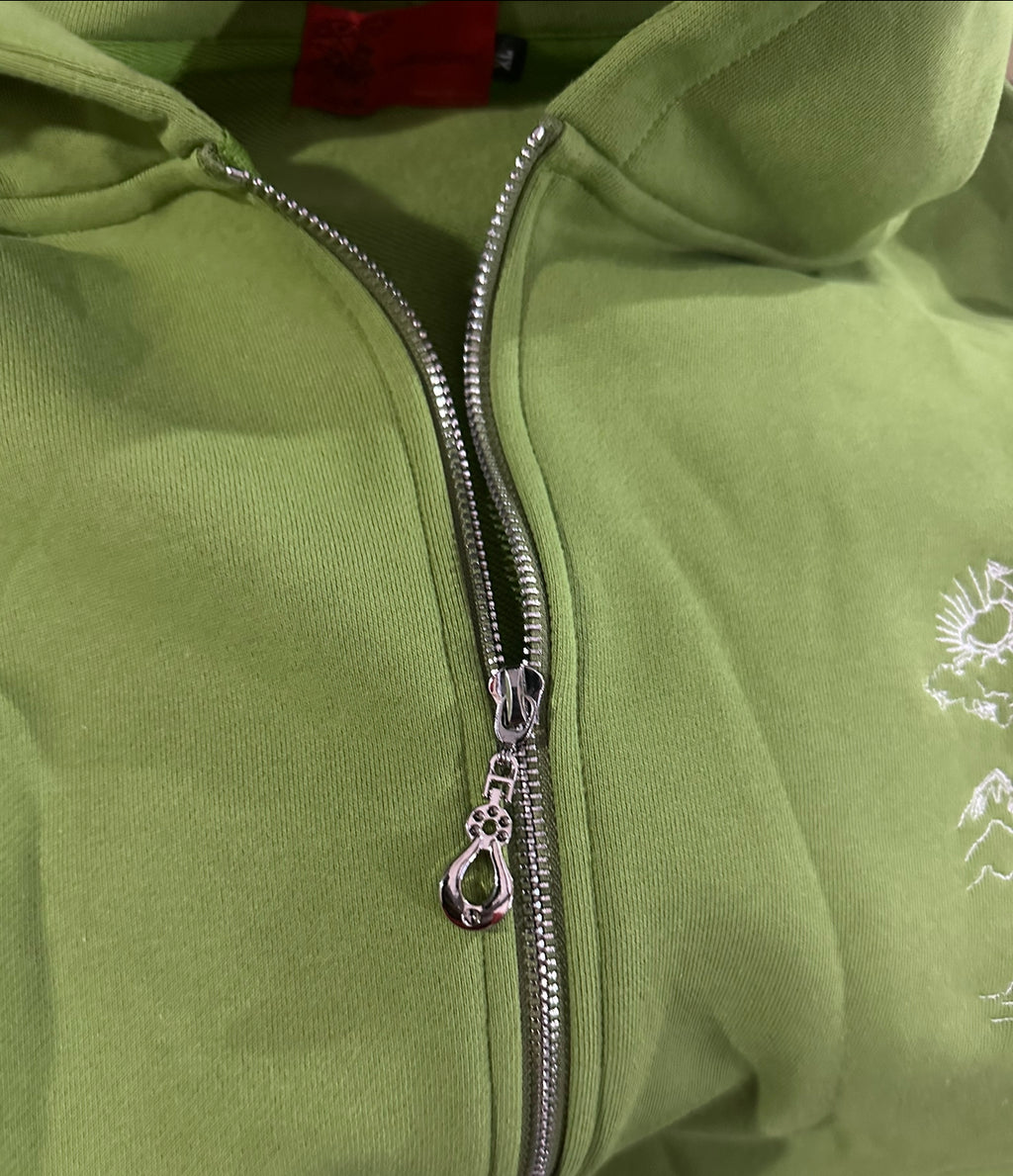 Zip Up Knight’s Mantle Oversized Hoodie *Limited Edition - Viridescent color