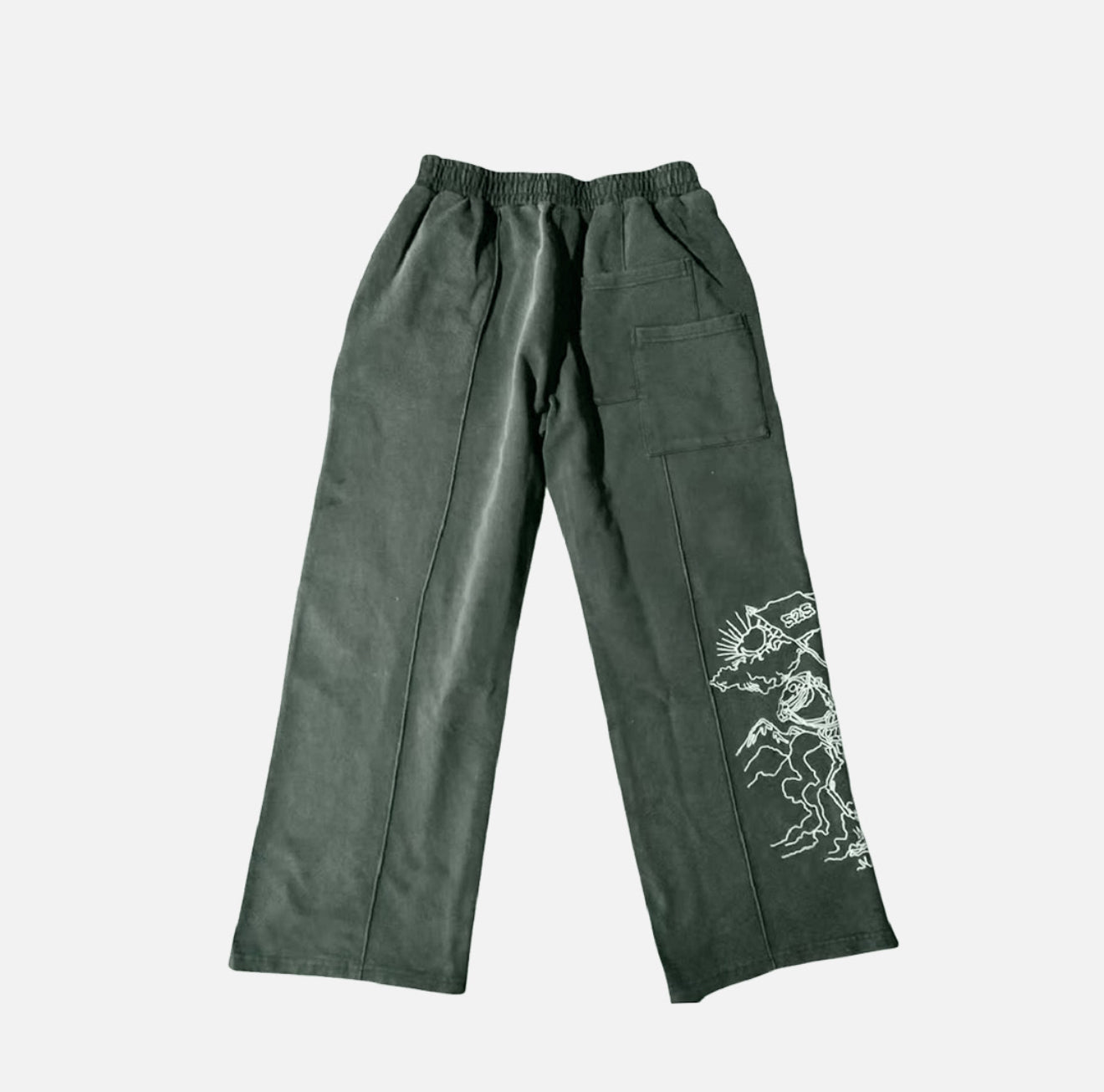 Knight's Mantle Matching Pants - washed green