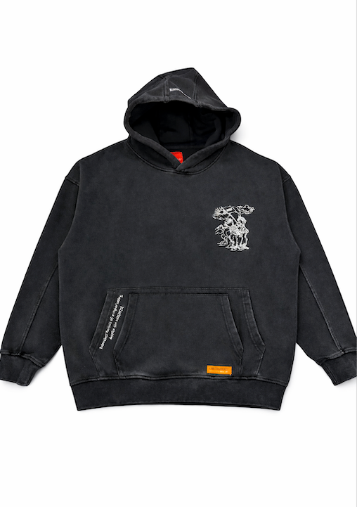The Mantle Hoodie (Washed Black) - Sinners2Saints