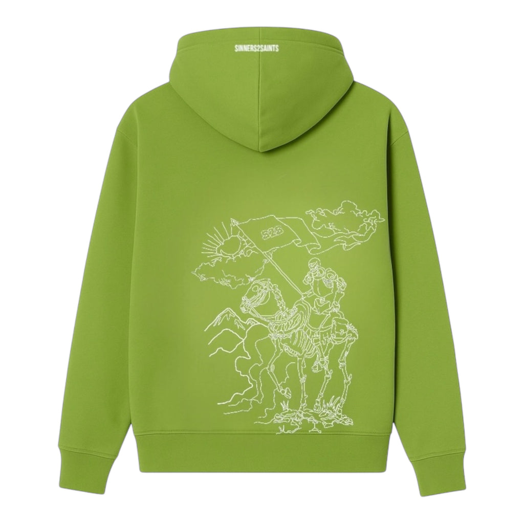 Zip Up Knight’s Mantle Oversized Hoodie *Limited Edition - Viridescent color