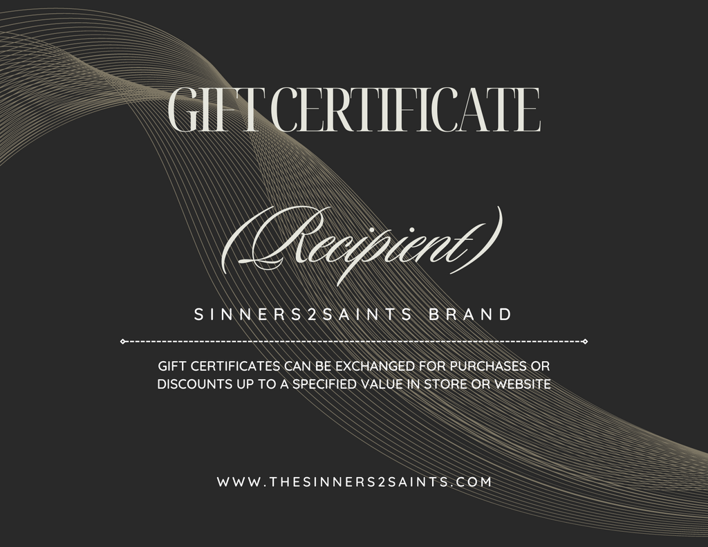 GIFT CARD - VIRTUAL SINNERS2SAINTS GIFT CARD