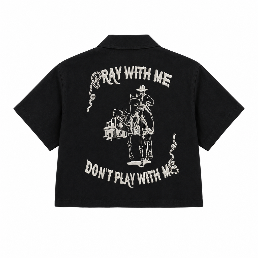 Ladies Crop - Divine Warning 03 (Obsidian Black) - Limited Release