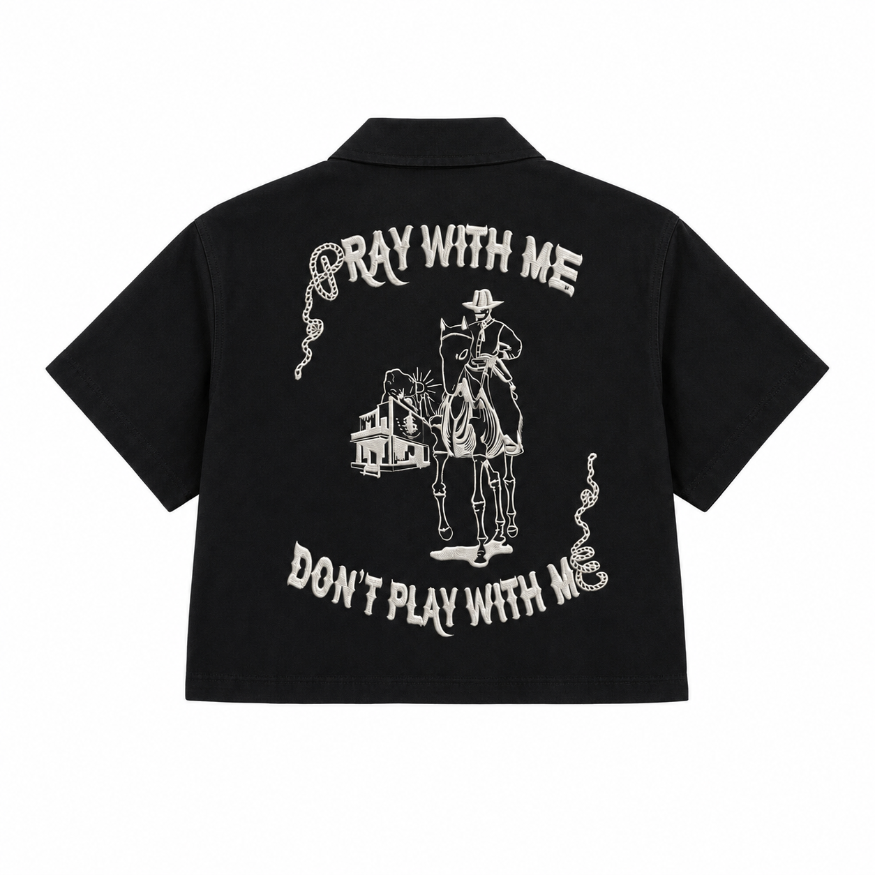 Ladies Crop - Divine Warning 03 (Obsidian Black) - Limited Release