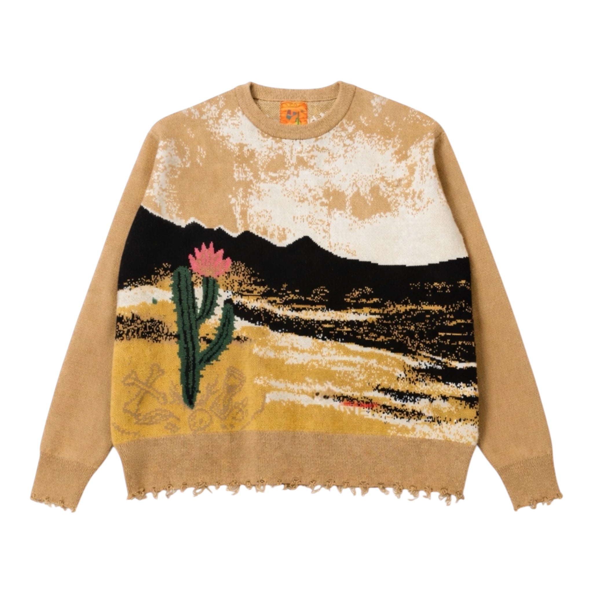 Eternal Bloom Knit front — 100% cotton embroidered cactus sweater by Sinners2Saints