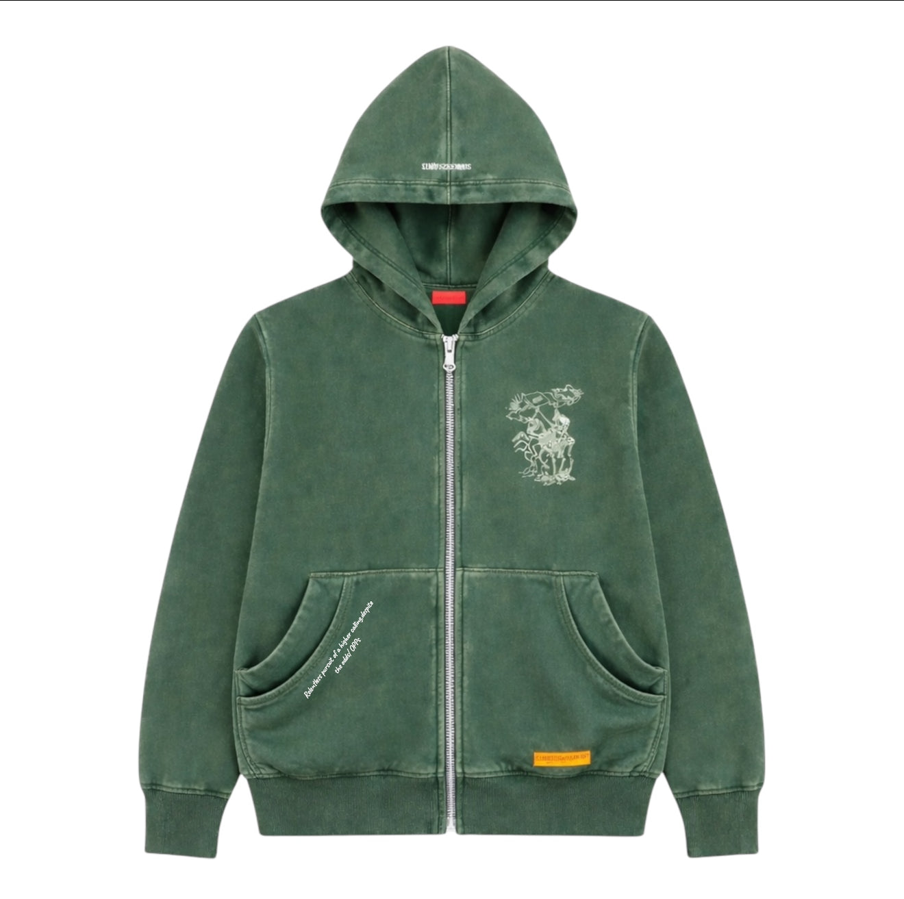 The Mantle Zip Hoodie (Washed Green)