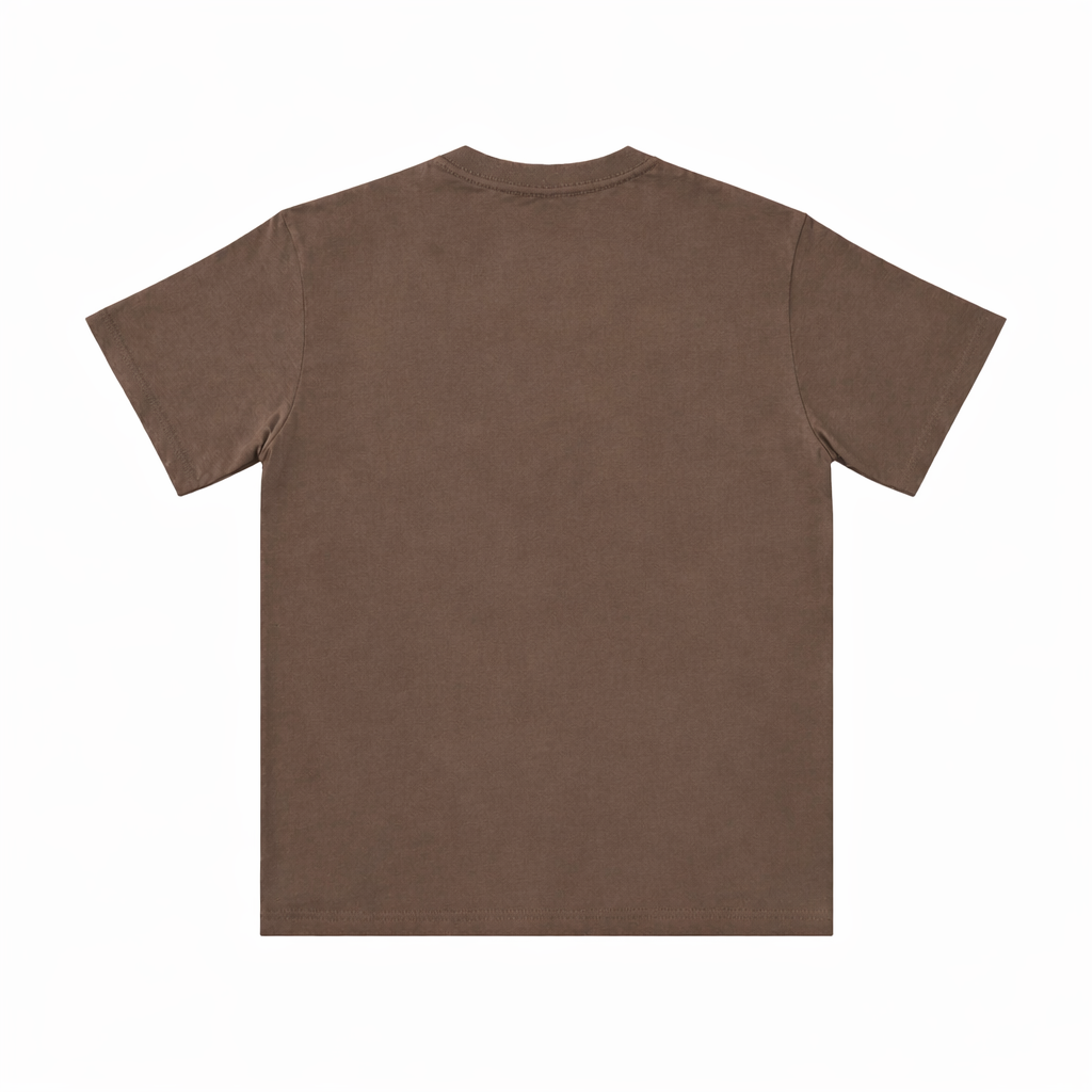 Lassoed by Purpose Tee Frontier Mocha full view — puff print and embroidered cotton tee Sinners2Saints