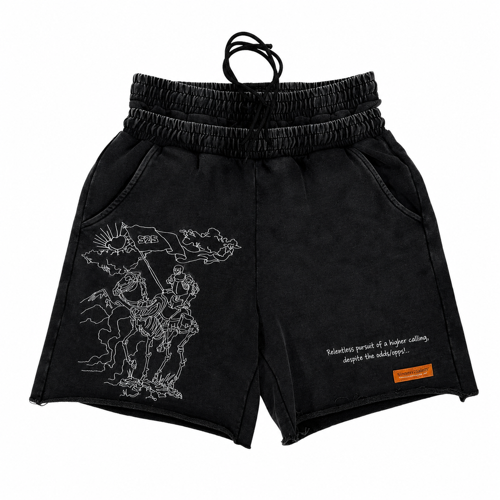 Mantle Shorts - Washed black - Sinners2Saints