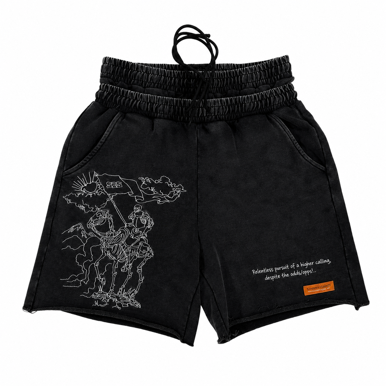 Mantle Shorts - Washed black