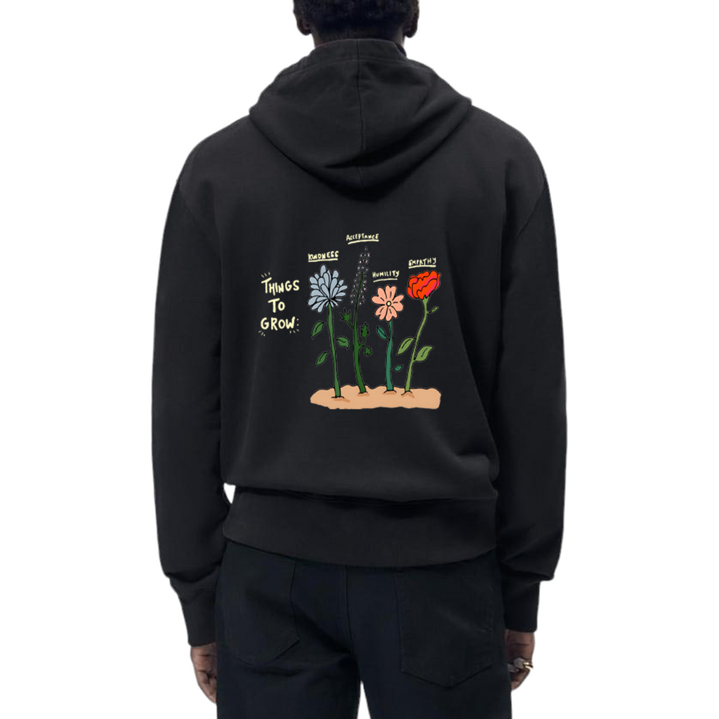 Things to Grow Hoodie in Black — faith-inspired streetwear hoodie Canada Sinners2Saints
