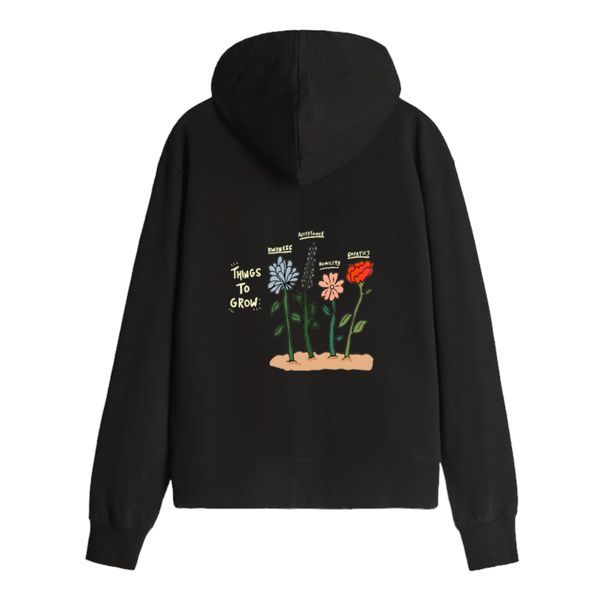 Things to Grow Hoodie in Black — faith-inspired streetwear hoodie Canada Sinners2Saints