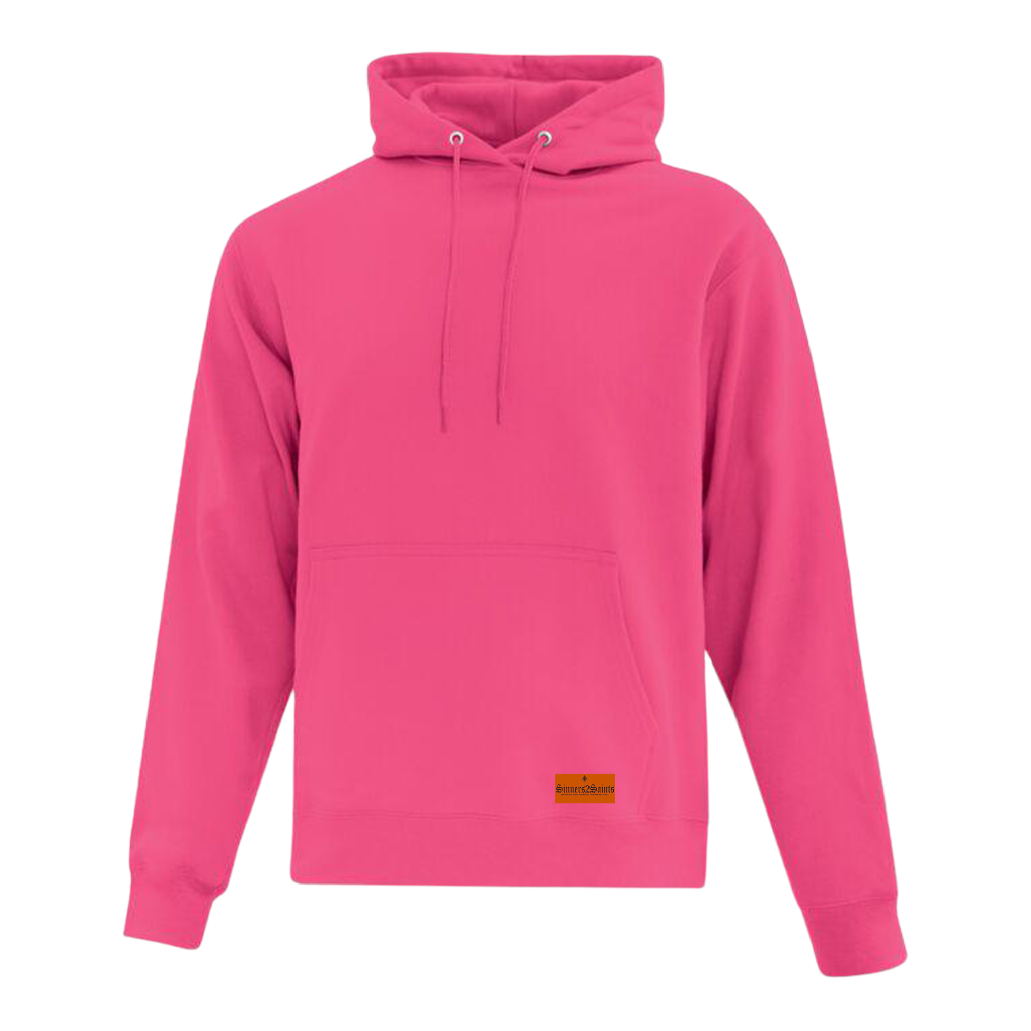 Things to Grow Hoodie in Sangria Pink  — front view, 100% cotton unisex hoodie Sinners2Saints