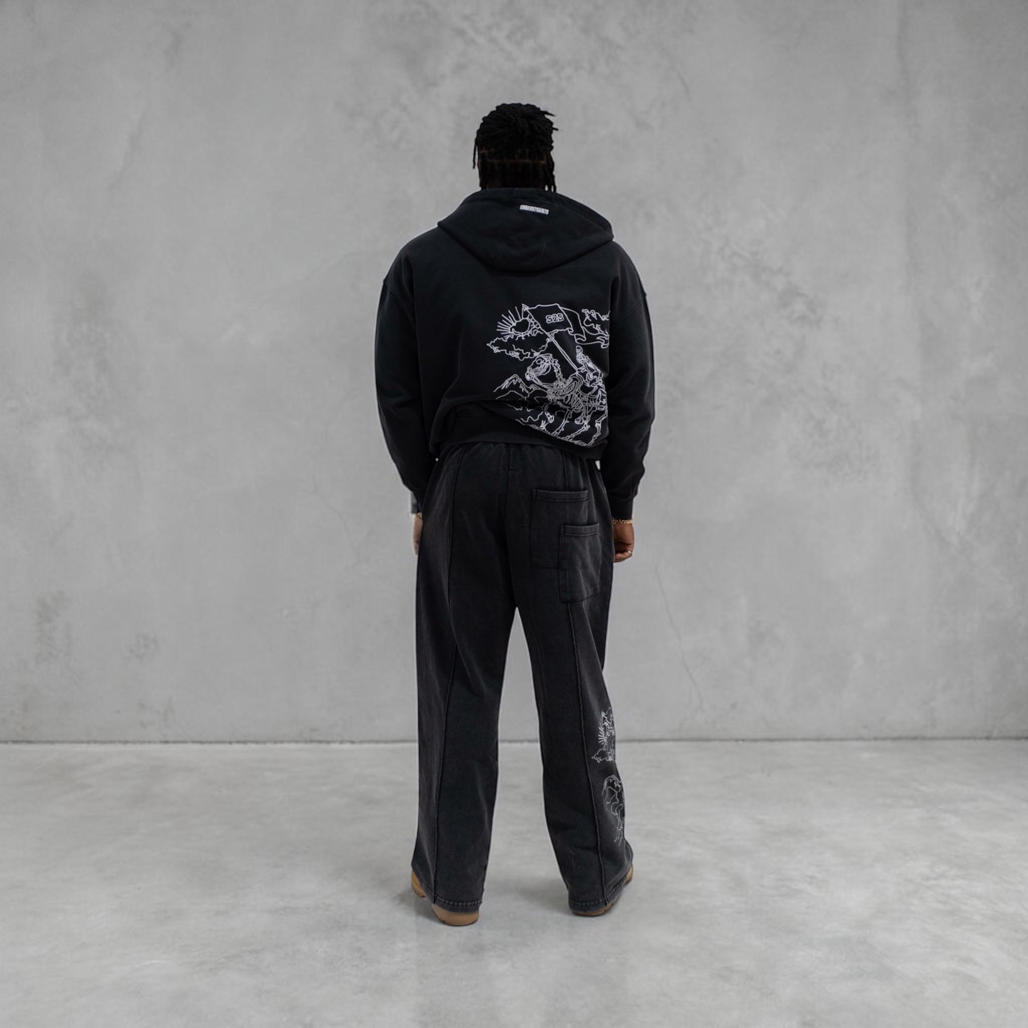 The Mantle Zip Hoodie (Washed Black) - Sinners2Saints