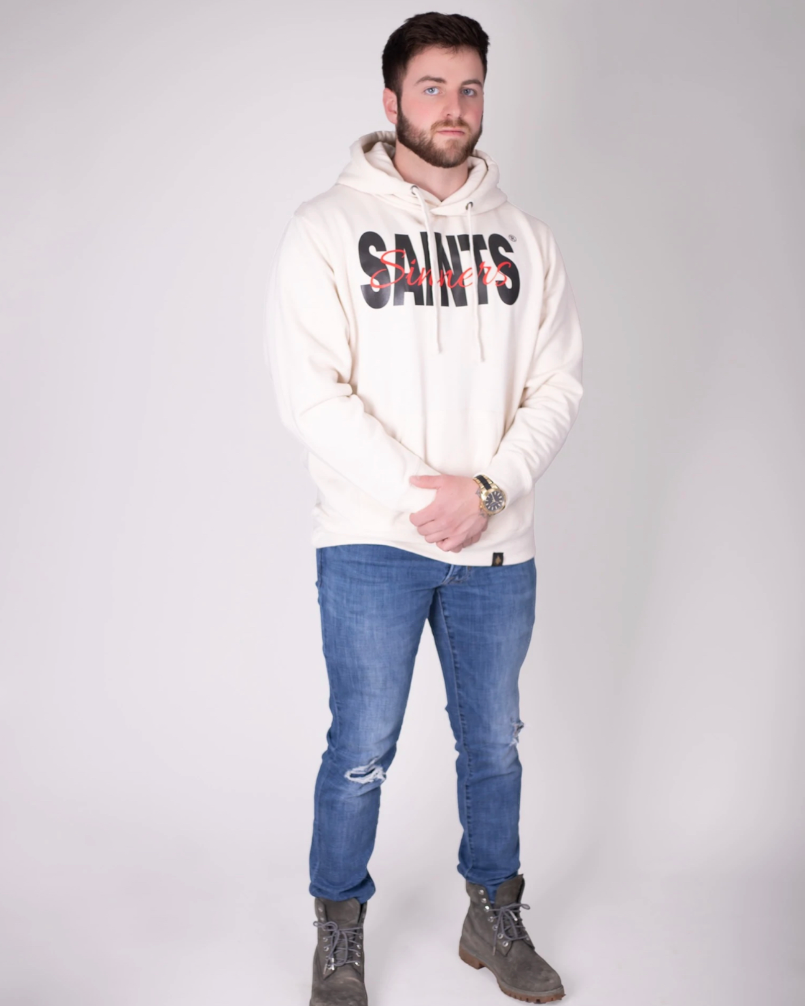 Signed Across Hoodie (Men, Women) - Tan/Cream/Offwhite **Restocked in Limited availability** - TheSinners2Saints
