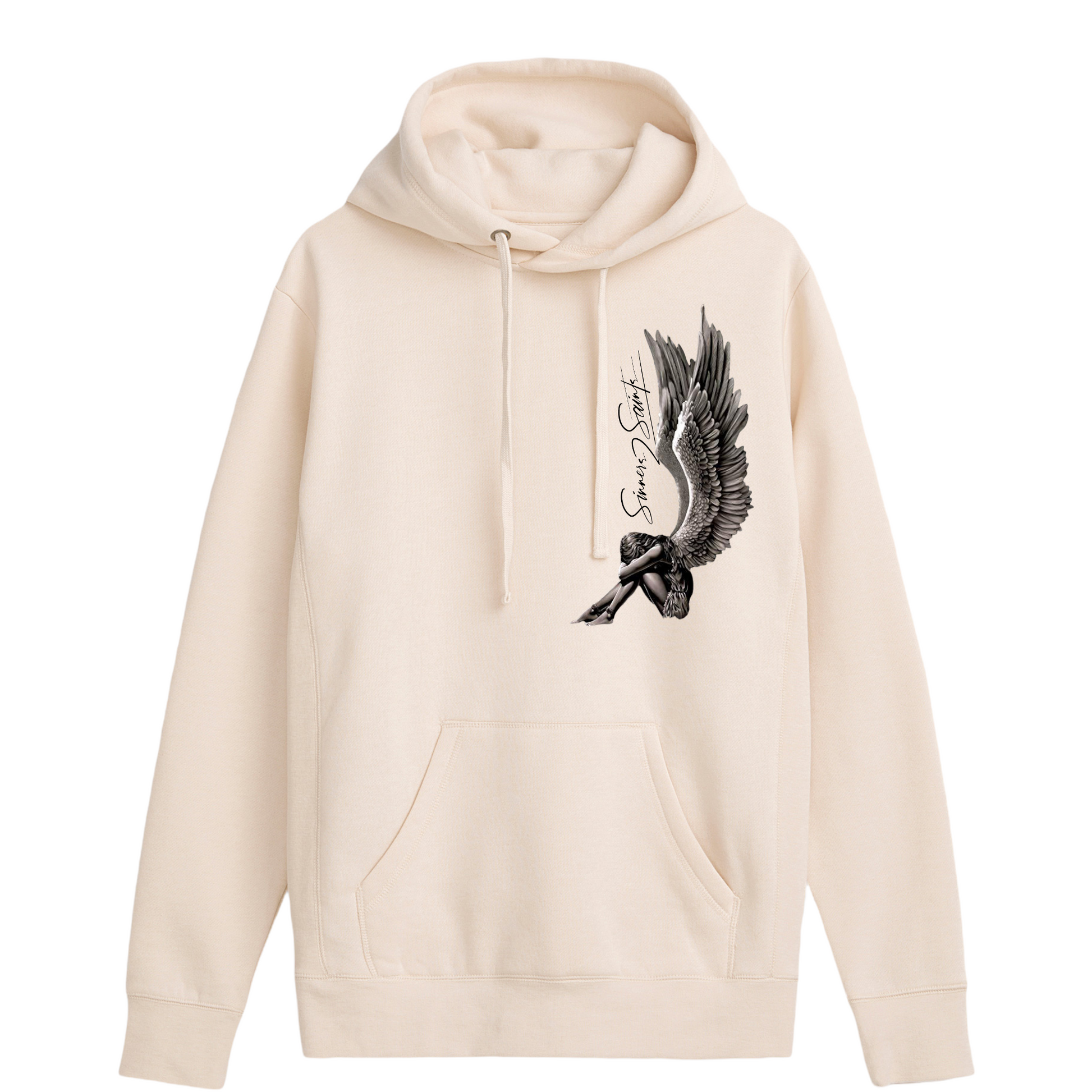 NEW SS22 Creme/Beige Color Hoodie “Not Alone, with Dear God” Drop 1 Collection - Men and Women sizes **Limited Edition only** - TheSinners2Saints