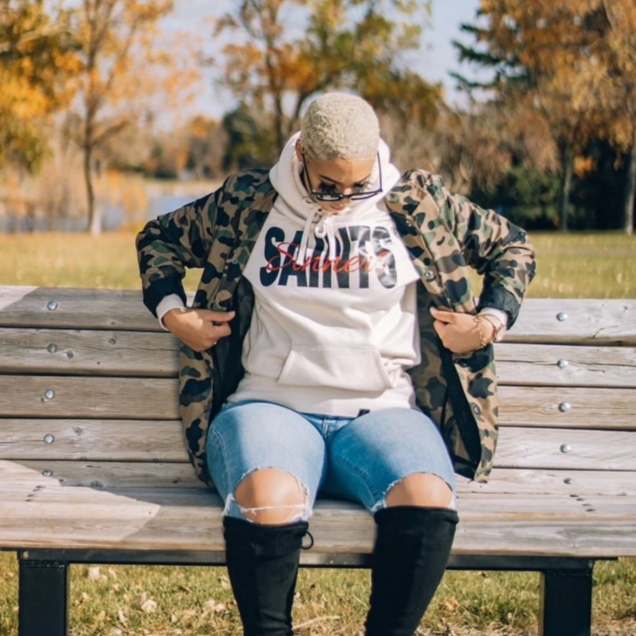 Signed Across Hoodie (Men, Women) - Tan/Cream/Offwhite **Restocked in Limited availability** - TheSinners2Saints