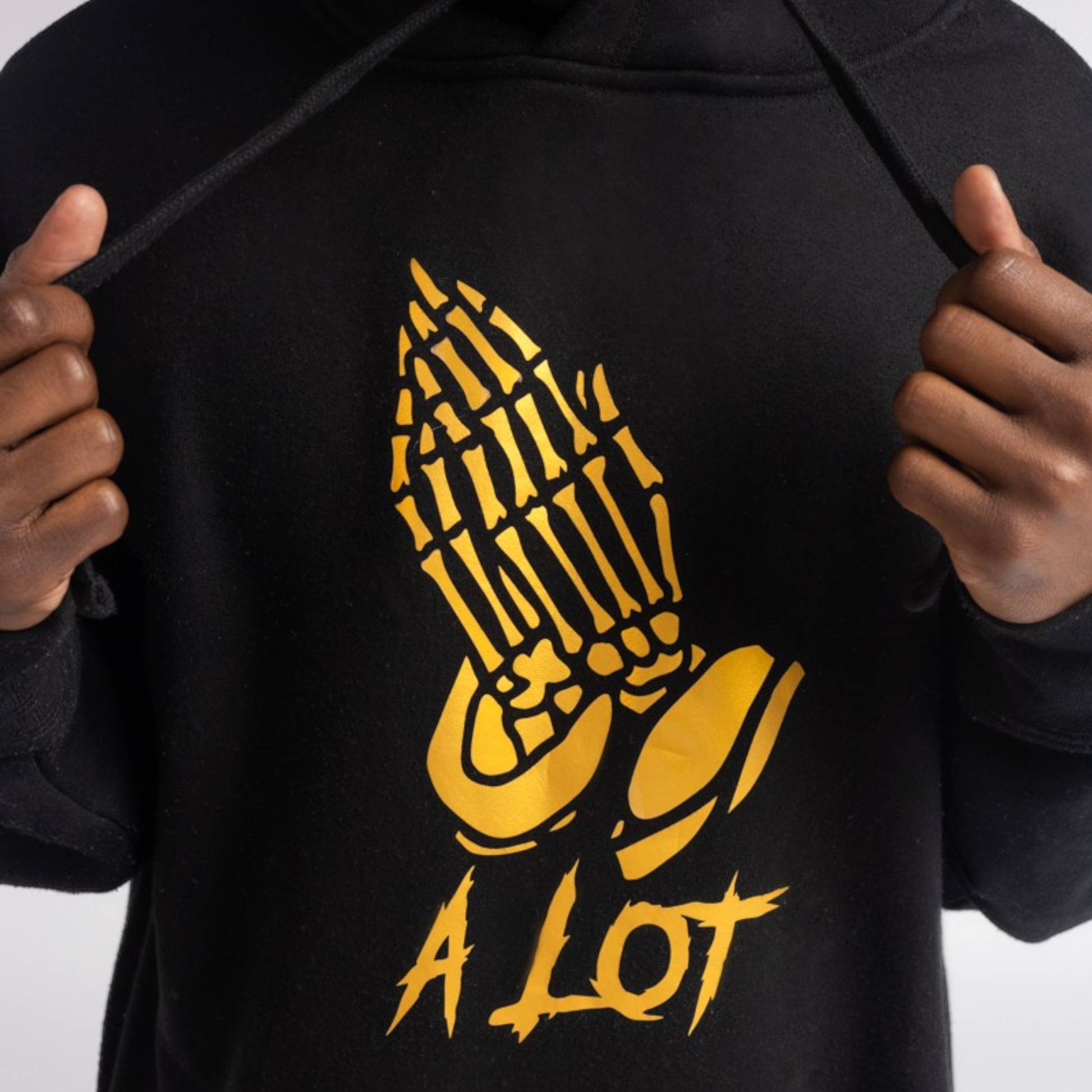 Golden metallic Design - PRAY A LOT Hoodie - men and women sizes - **Exclusive Limited Release - TheSinners2Saints