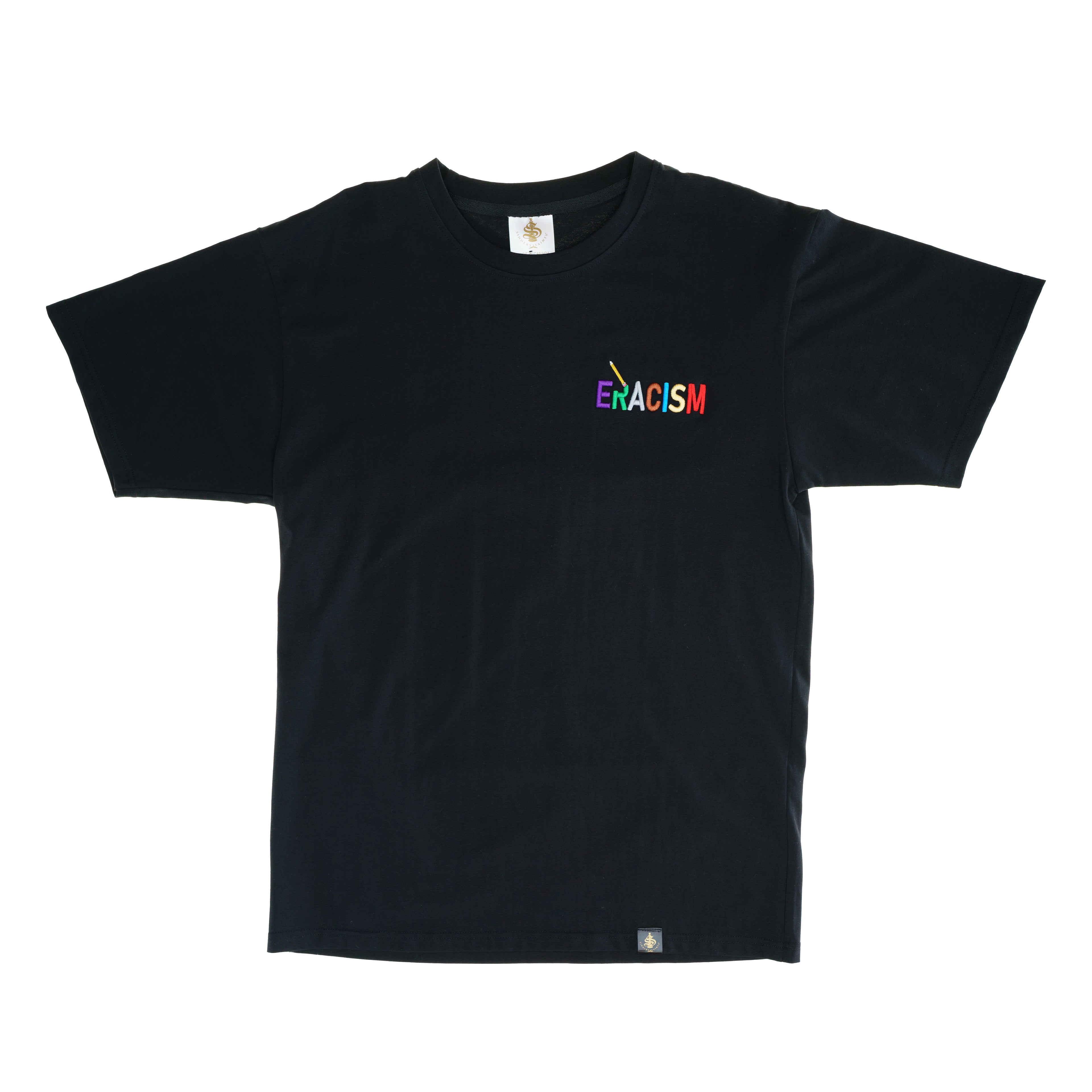 Eracism - Erace Racism - Embroidered T-shirt - (Men, Women) - colors (Black) (Restocked - Limited Run) - TheSinners2Saints