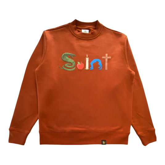 SAINT - Crewneck Sweatshirt (Men, Women) - colors (Black, Dark Orange) *Limited Restock** - TheSinners2Saints