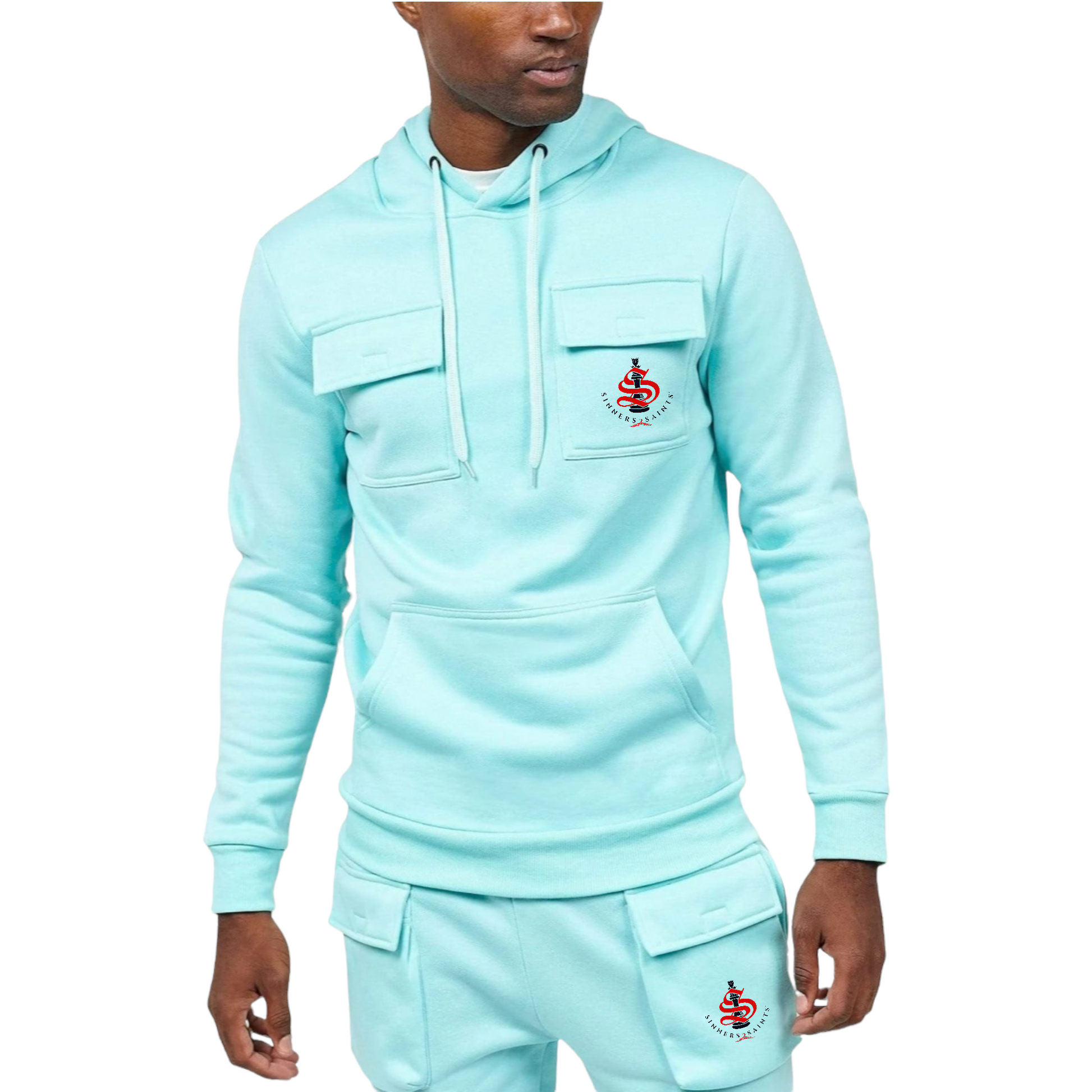 Matching hoodie top and sweatpants mens