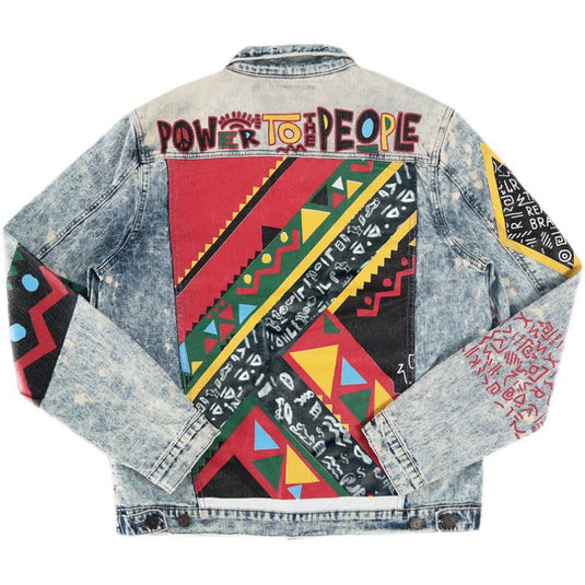 Hand painted Tribal Custom Denim Jacket - Sinners2Saints