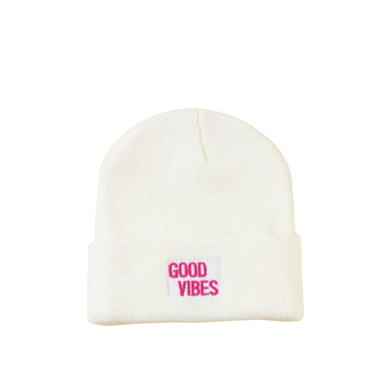Good vibes beanie hats - color White, Black - TheSinners2Saints
